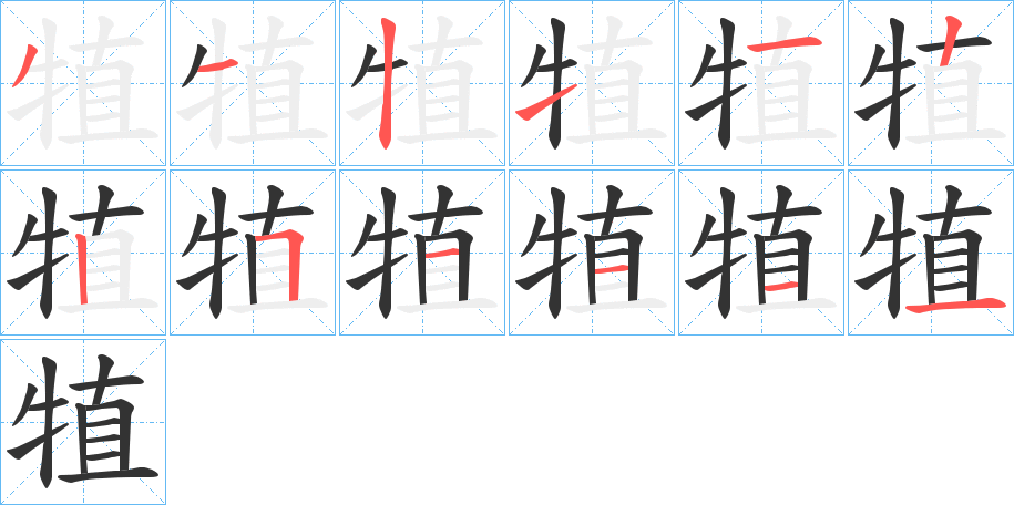 犆字笔顺的正确写法图