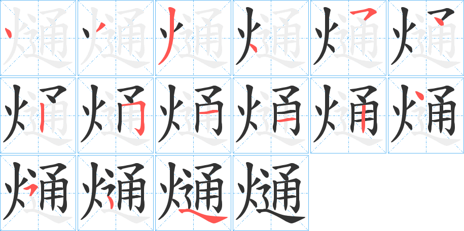 熥字笔顺的正确写法图