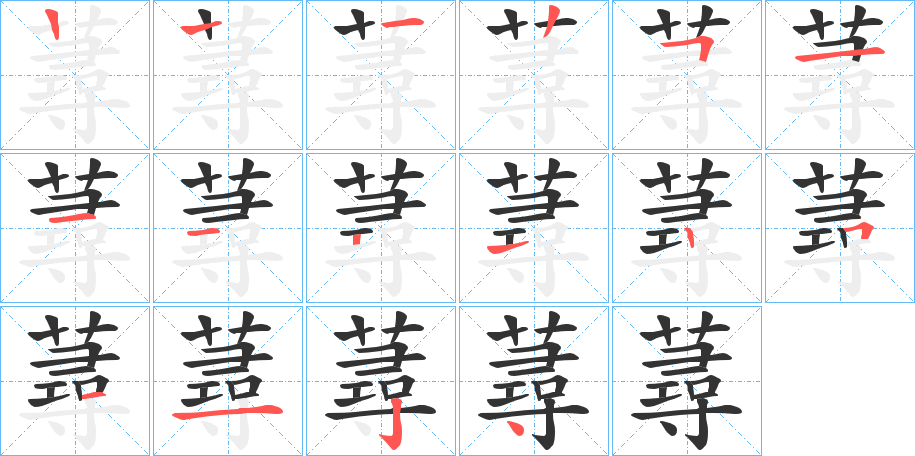 蕁字笔顺的正确写法图